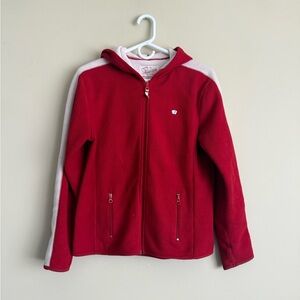 Aeropostale Y2K 2000s Red Fleece Jacket Large